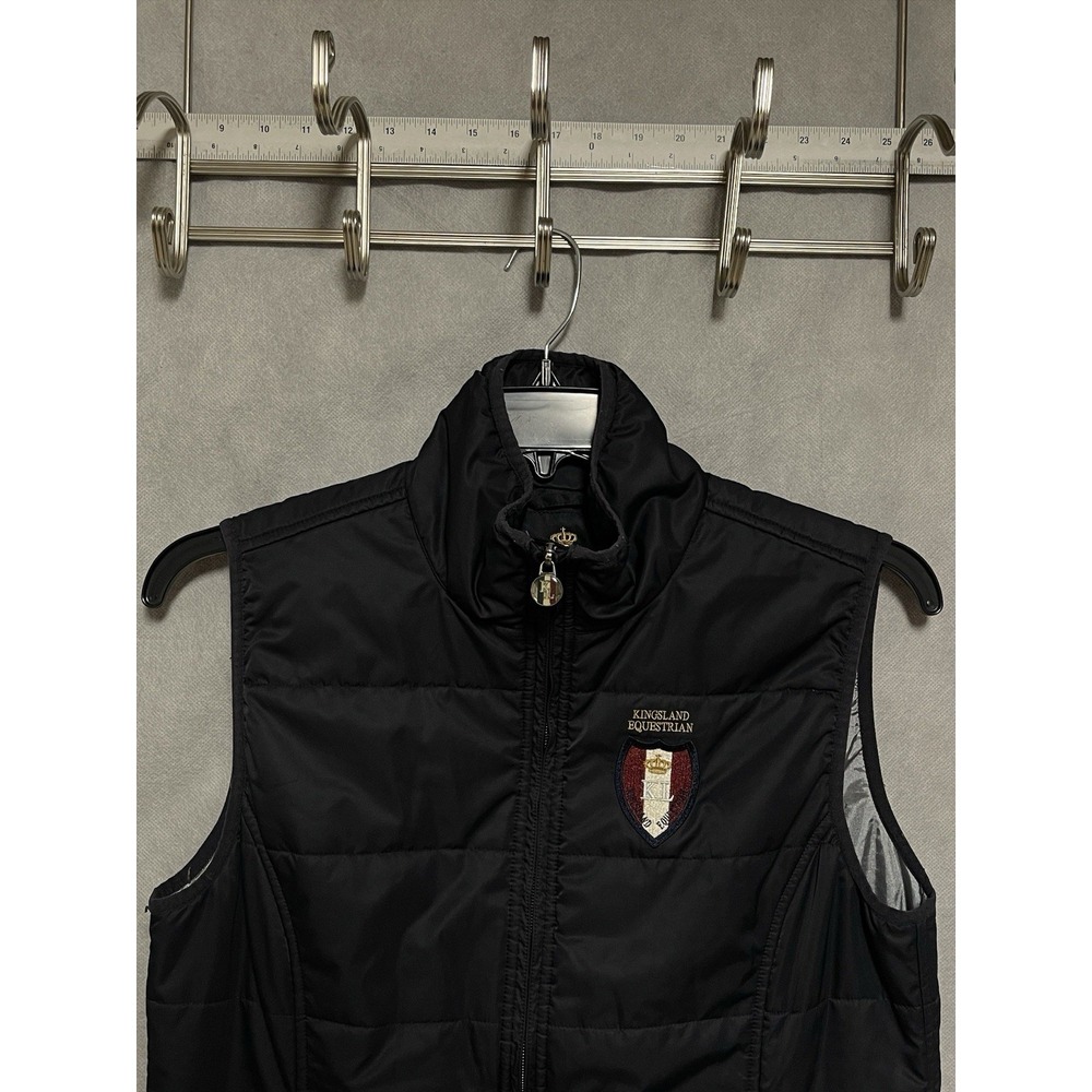 KINGSLAND Equestrian Vest Women M Black Puffer Primaloft Unisex Jacket Outerwear